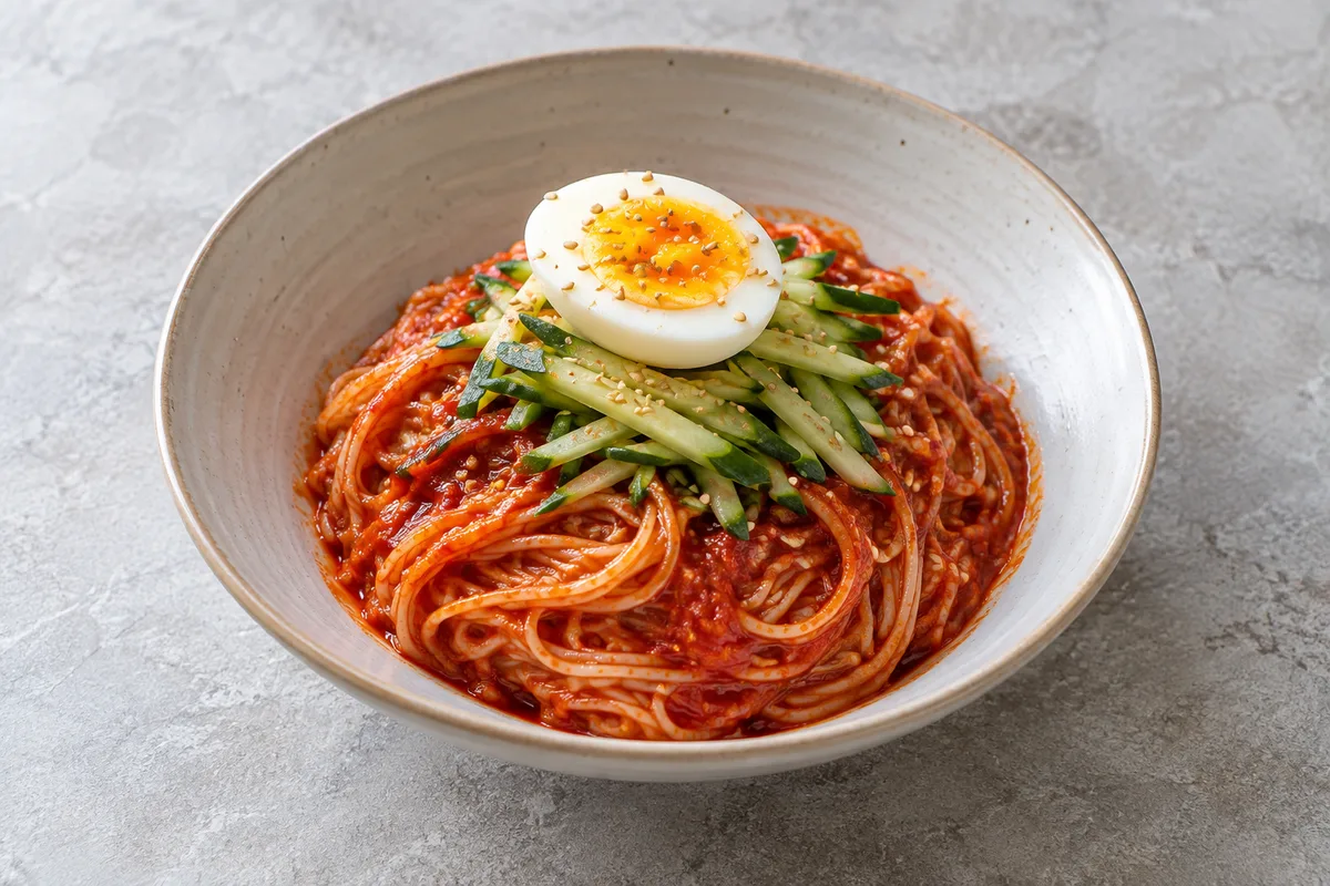 비빔국수의 AI 생성 예시 이미지