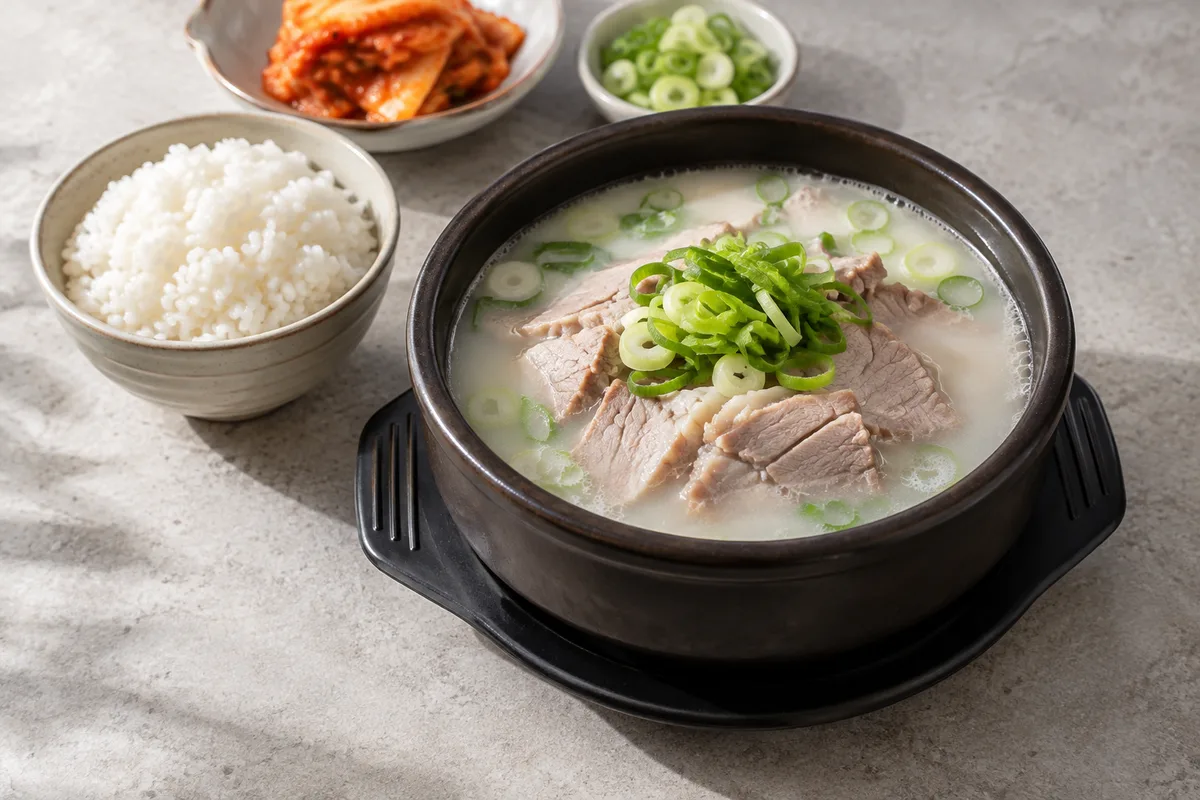 돼지국밥의 AI 생성 예시 이미지
