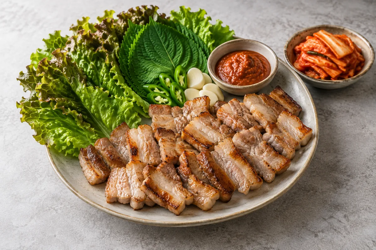 삼겹살의 AI 생성 예시 이미지